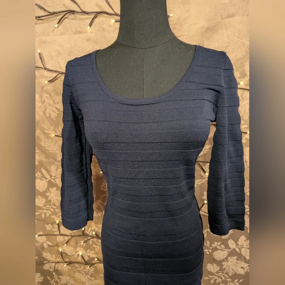 MNG Basics Blue Bandage Bodycon Dress, Size M, EUC! - Picture 2 of 4